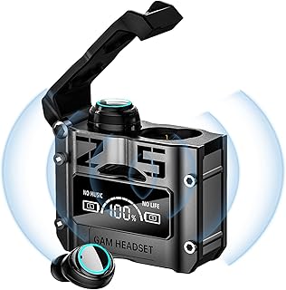 ouvido sem fio Blue Tooth,ouvido Blue Tooth 5.2 com controle toque | ouvido 8H Playtime à prova d'água True Wireless com estojo carregamento sem fio, Pasukit