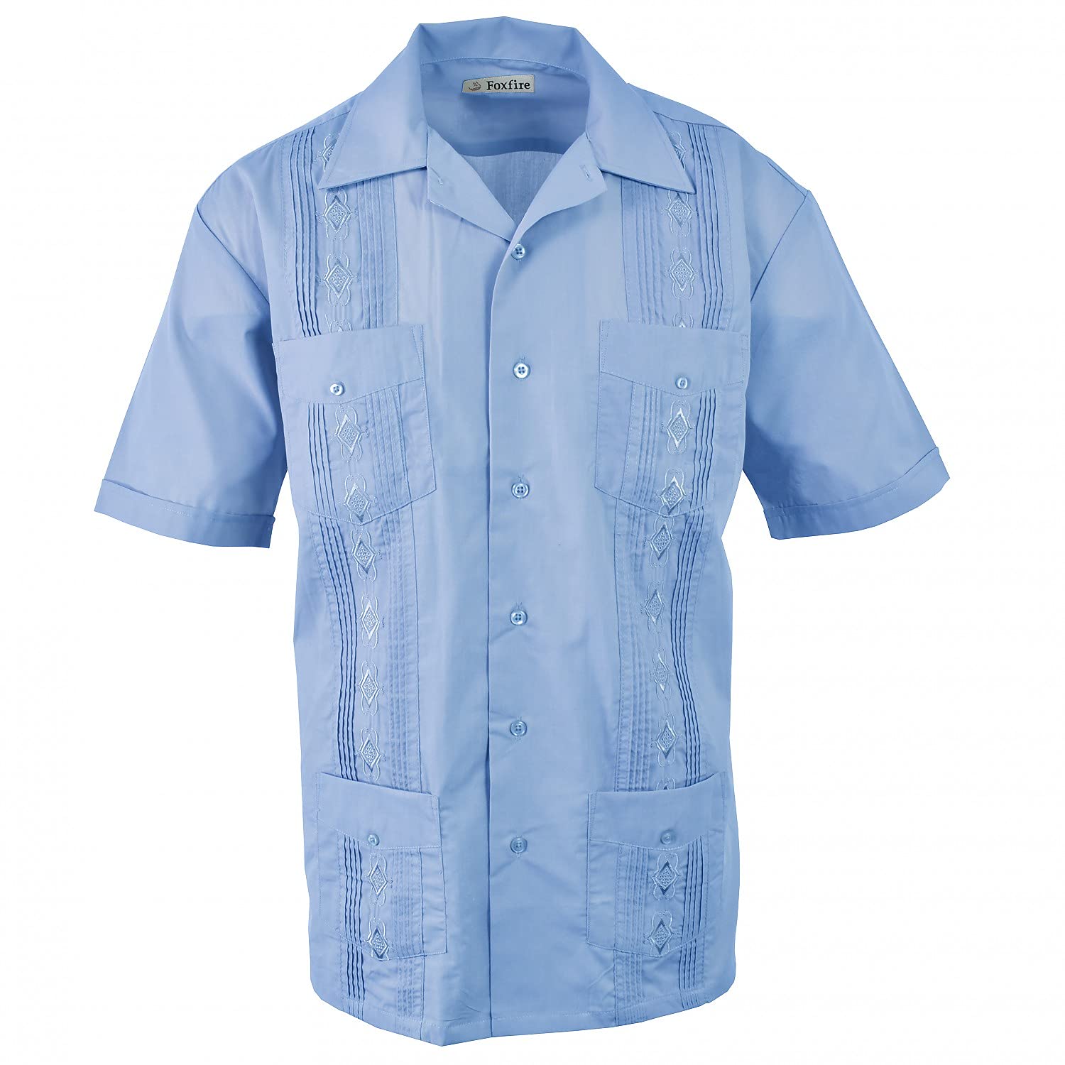 Foxfire Men's Casual Guayabera Cuban Shirt Regular, Big & Tall Sizes