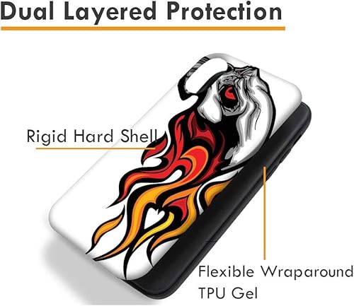 Miniatura 4 de Mundaze - Carcasa rígida híbrida con diseño de bandera de México, a prueba de golpes, de poliuretano termoplástico suave, resistente, con protector