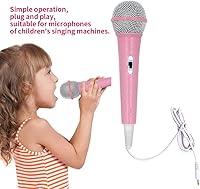 Vista 3 de EKDJKK Micrófono con cable, micrófono dinámico portátil con cable Jack de 0.138 in, ligero, sin batería, máquina de canto para el hogar, micrófono