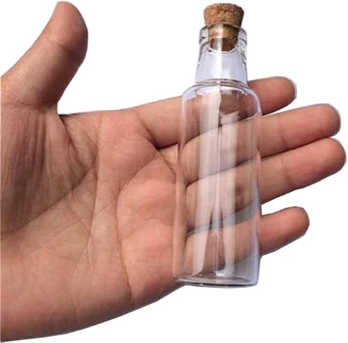 Miniatura 7 de 50 botellas de cristal transparente de 1.2 fl oz con botellas de corcho para frascos de boda, decoración de regalos, tarros de bricolaje (50, 1.2 fl