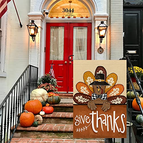 Crowned Beauty CF1019-12 Fall Thanksgiving Garden Flag 12X18 Inch Double Sided thumb #1