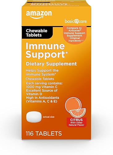 Tienda Basic Care - Tabletas masticables, tabletas masticables de cítricos de apoyo inmunológico, 116 unidades