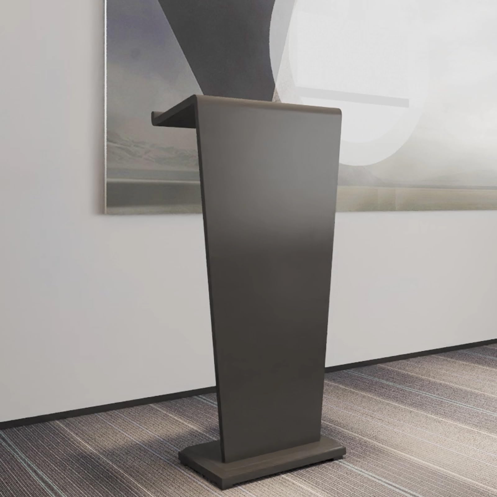 DUANHOZ Reception Desk with Drawers, Solid Wood Podium Stand for Classroom Salon Lobby Retail Checkout Counter