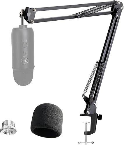 Vista 10 de YOUSHARES Blue Yeti Protector - Funda de silicona de protección completa para micrófono Yeti y Yeti Pro (Blackout)