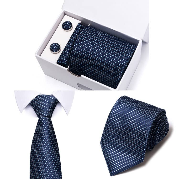 Set de Corbata, Pañuelo y Gemelos de Seda miniatura 3