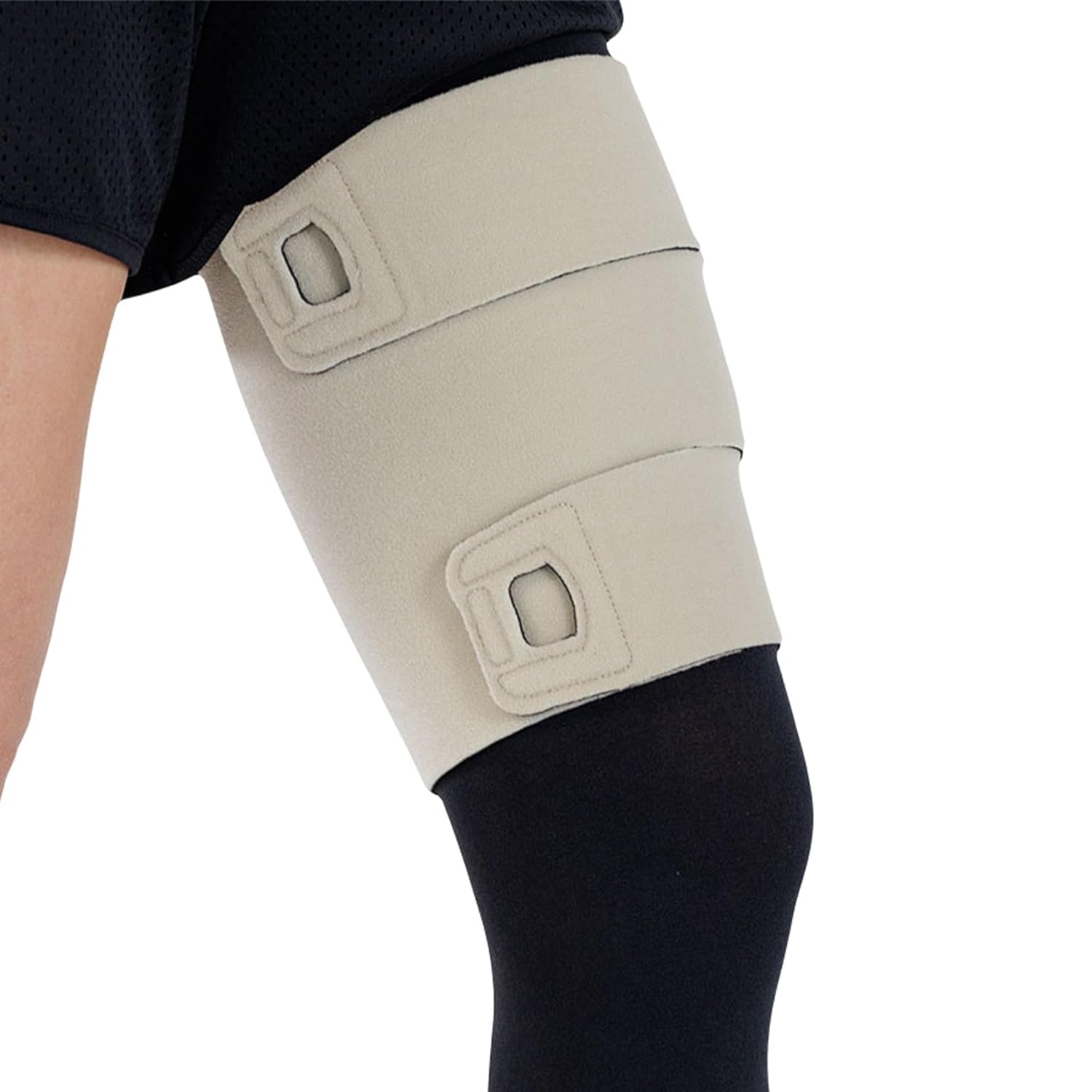 SiennaWrap Compression Thigh Wrap for Lymphedema and Lipedema - Adjustable Support Brace for Men and Women - Designed by a Therapist - Made in USA