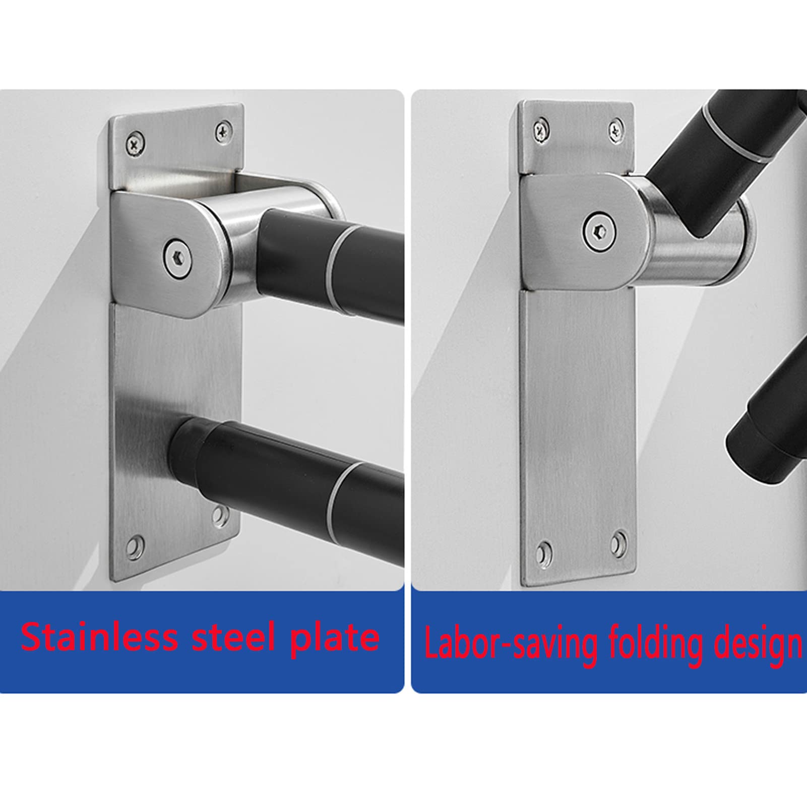 Maniglione Di Sicurezza Da Muro, Maniglione Ribaltabile Bagno Disabile,Maniglione Di Sicurezza Da Bagno,Maniglione Per WC Per Bambini Anziani Disabili E Gravidanza,Nero (70cm/27.6in)