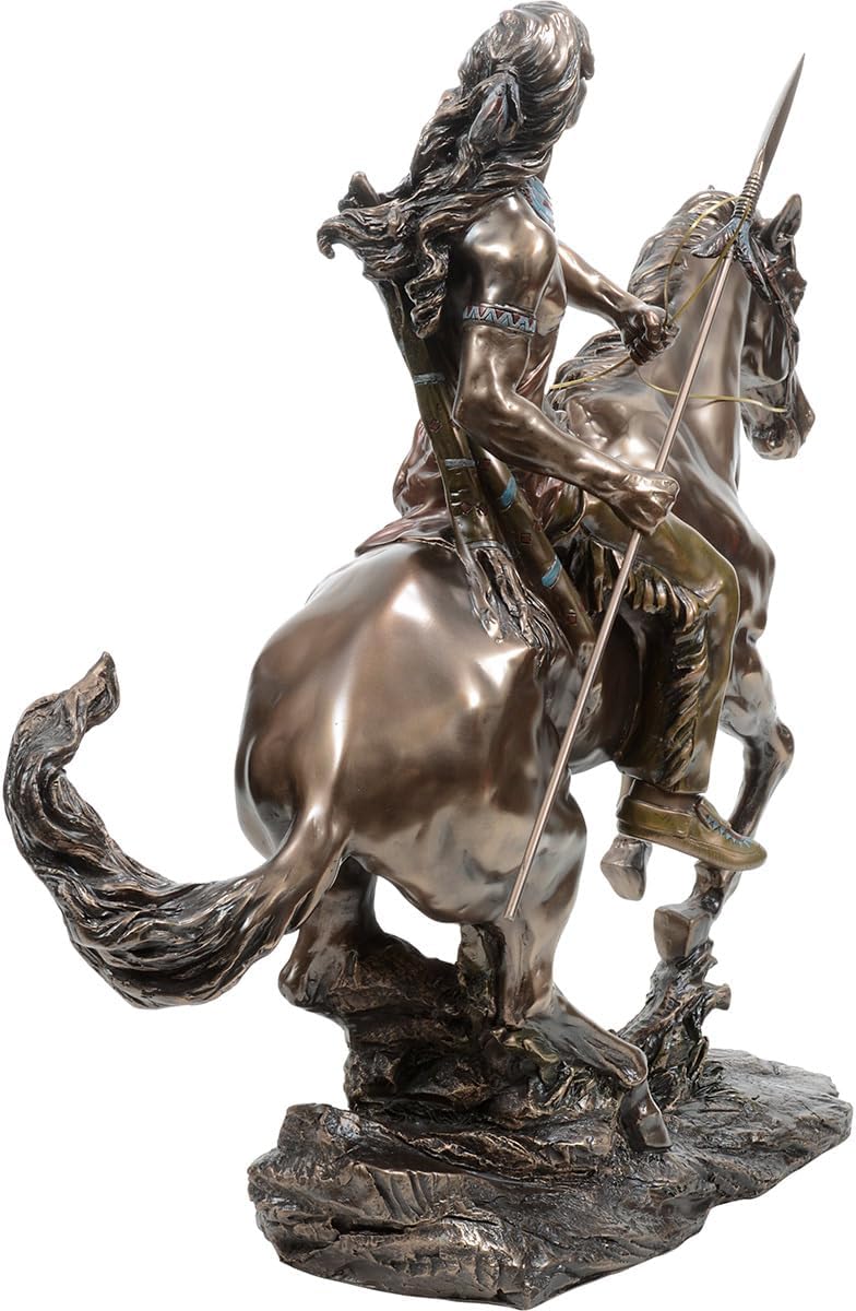BLACK FOREST DECOR Native Warrior Sculpture
