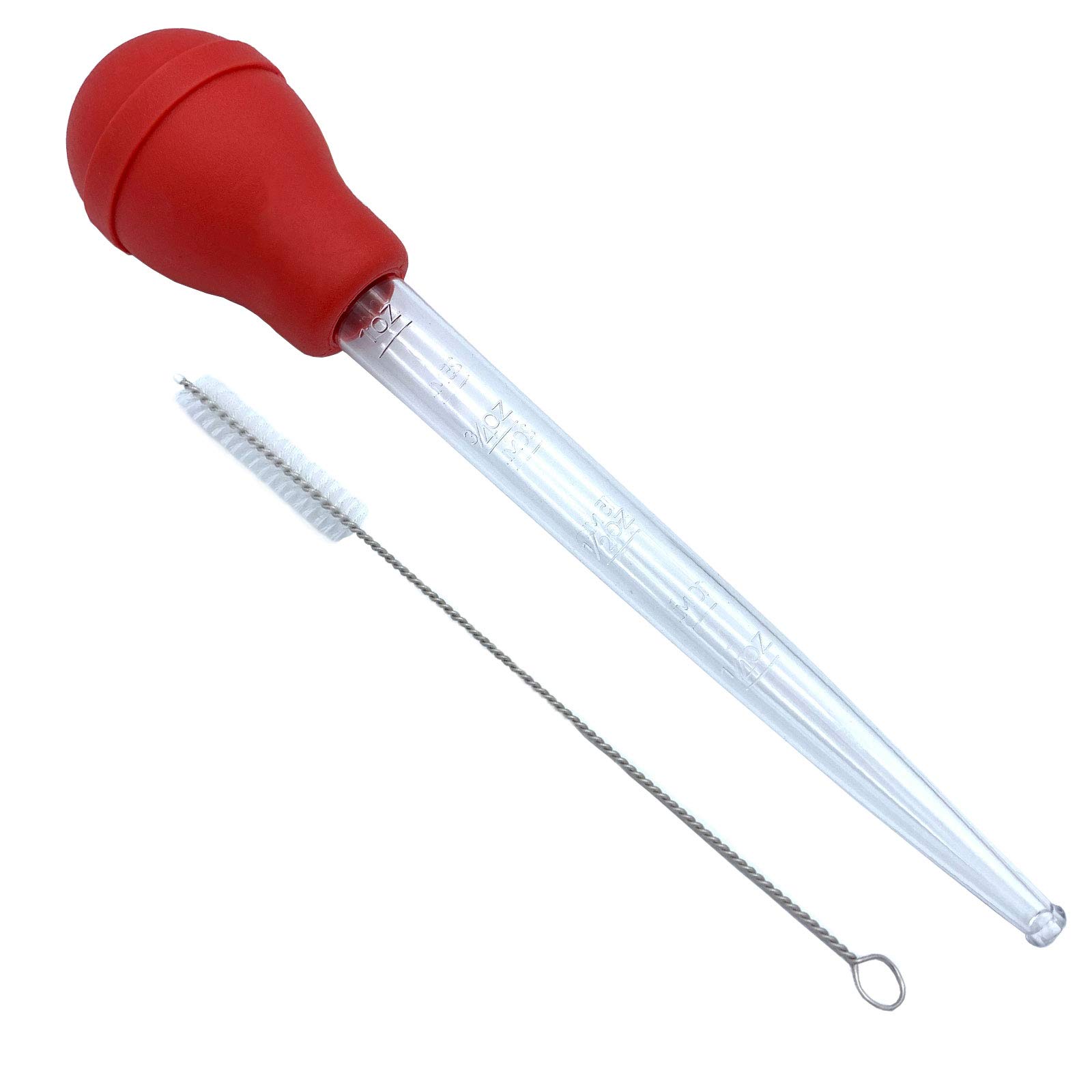 Silicone Turkey Baster - Silicone Seasoning Pump,Wine Volumetric Pump,Syringe With Cleaning Brush - BBQ Sauce Making Kit,the Latest Silicone Bulb,Easy to Clean
