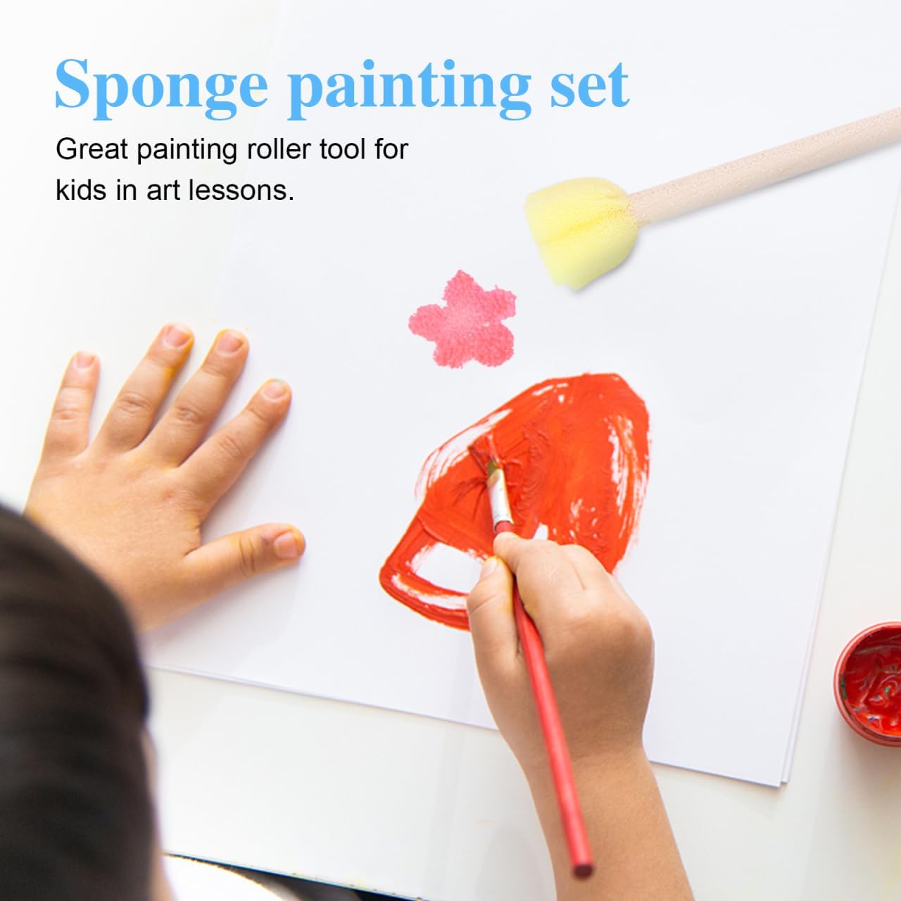15Pcs Paint Sponges for Kids Assorted EVA Sponge Painting Stamper for Early Learning Finger Paint Drawing Crafts and DIY(5 Style)
