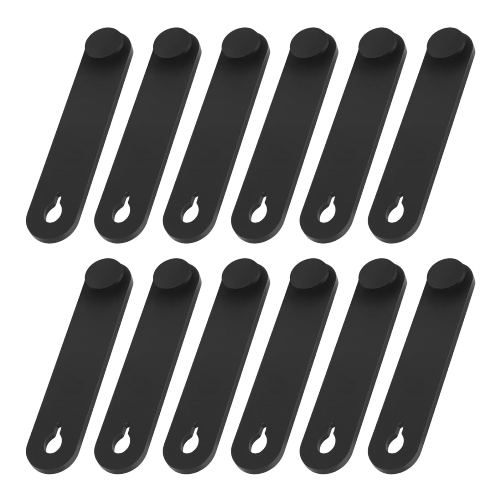 12 Pack Rubber Cable Ties, Reusable Cable Organiser Straps, 57x12mm Black Wire Management Ties for Motorcycle Car Mechanical Products Household Chargers