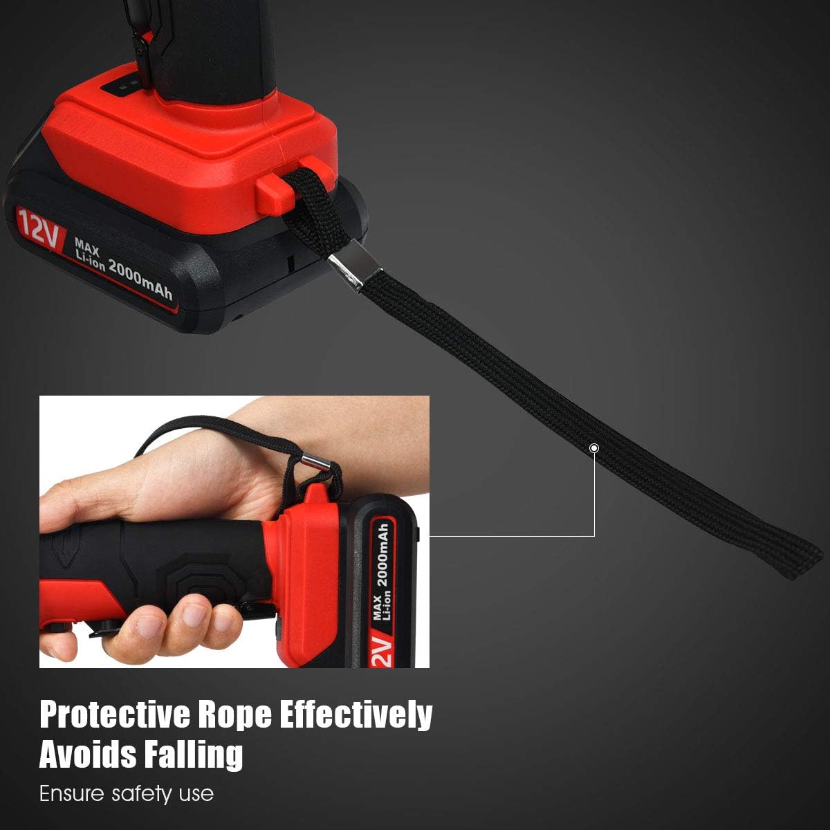 Best Cyber Monday 🔥 Goplus Electric Cordless Ratchet Wrench Set, 12V 3/8’’ 45 N·m Power Ratchet Wrench Tool Kit w/ LED Light, 2 Packs 2.0Ah Lithium-Ion Battery, Fast Charger, 7pcs Sockets and 1/4 Socket Adapter