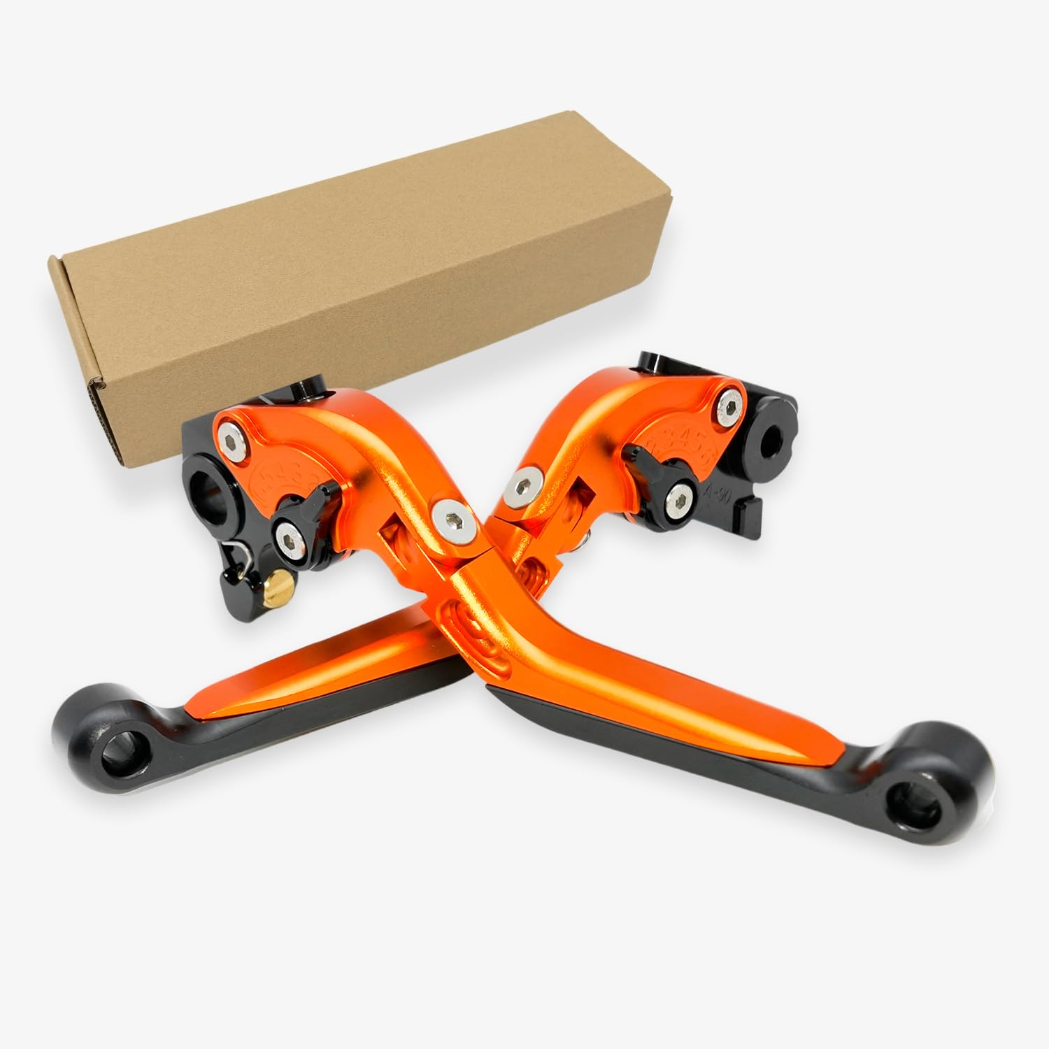 Compatibile con KTM 1090 Adventure/R 2017-2019 | Adventure 1050 2016 | 690 Duke/SMC/SMCR 2014-2021 | 690 Enduro R 14-20 leva frizione freno leve regolabili estensibili CNC (arancione nero `nero)