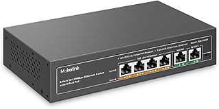 MokerLink 4 Port PoE Switch with 2 Uplink Ethernet Port, 78W High Power, Support IEEE802.3af/at, Fanless Metal Plug & Play PoE+