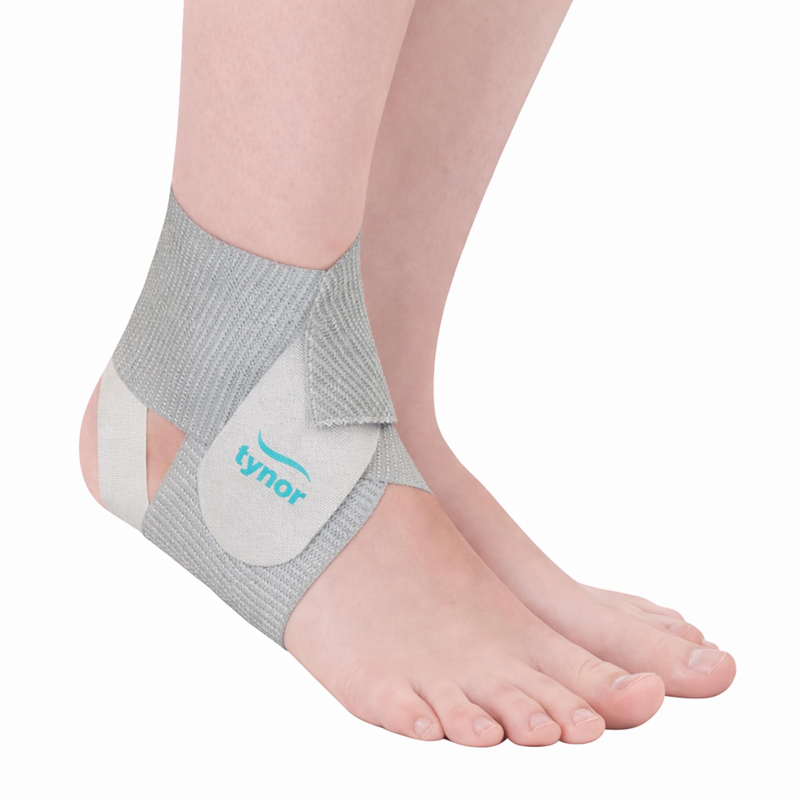 Tynor Ankle Wrap Sleek Elastic, Grey, Universal, 1 Unit-image-2