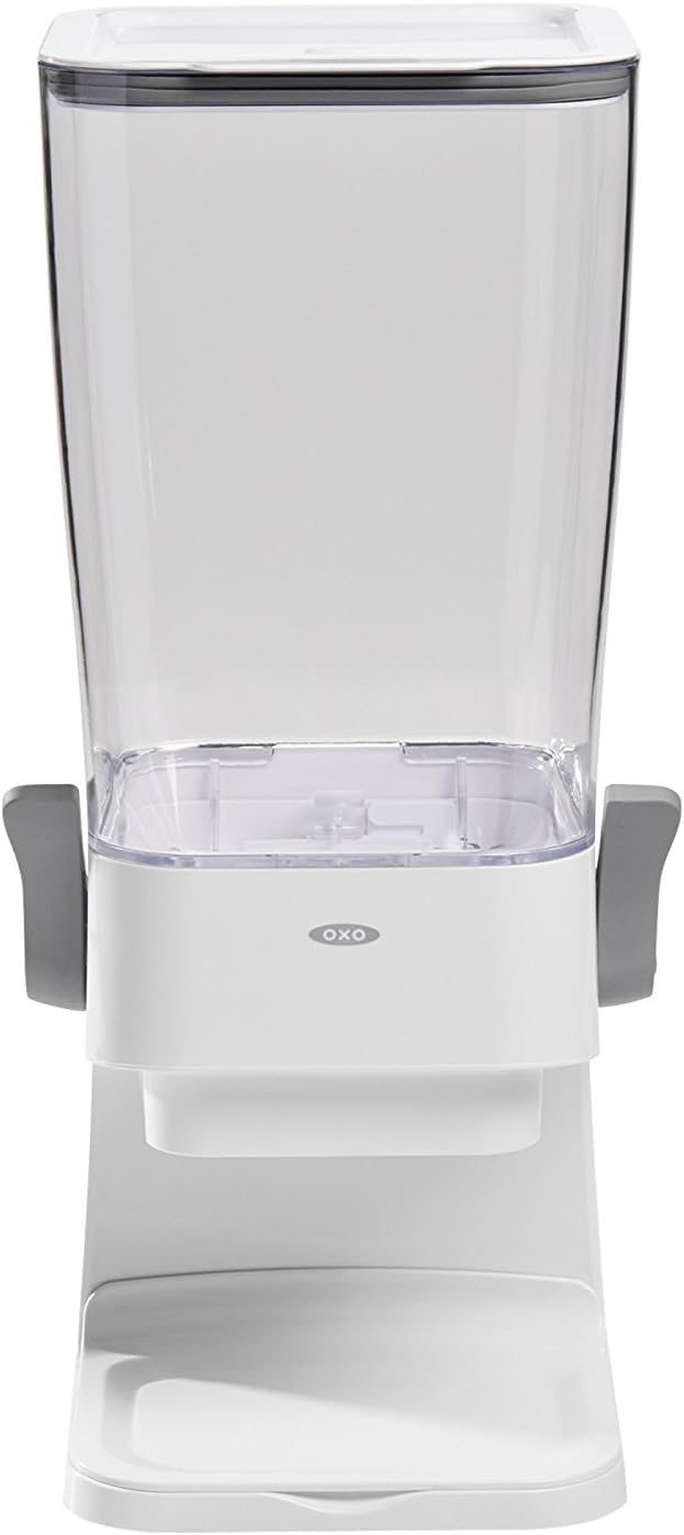OXO Good Grips Countertop Cereal Dispenser, Clear/White (Pack of 2)