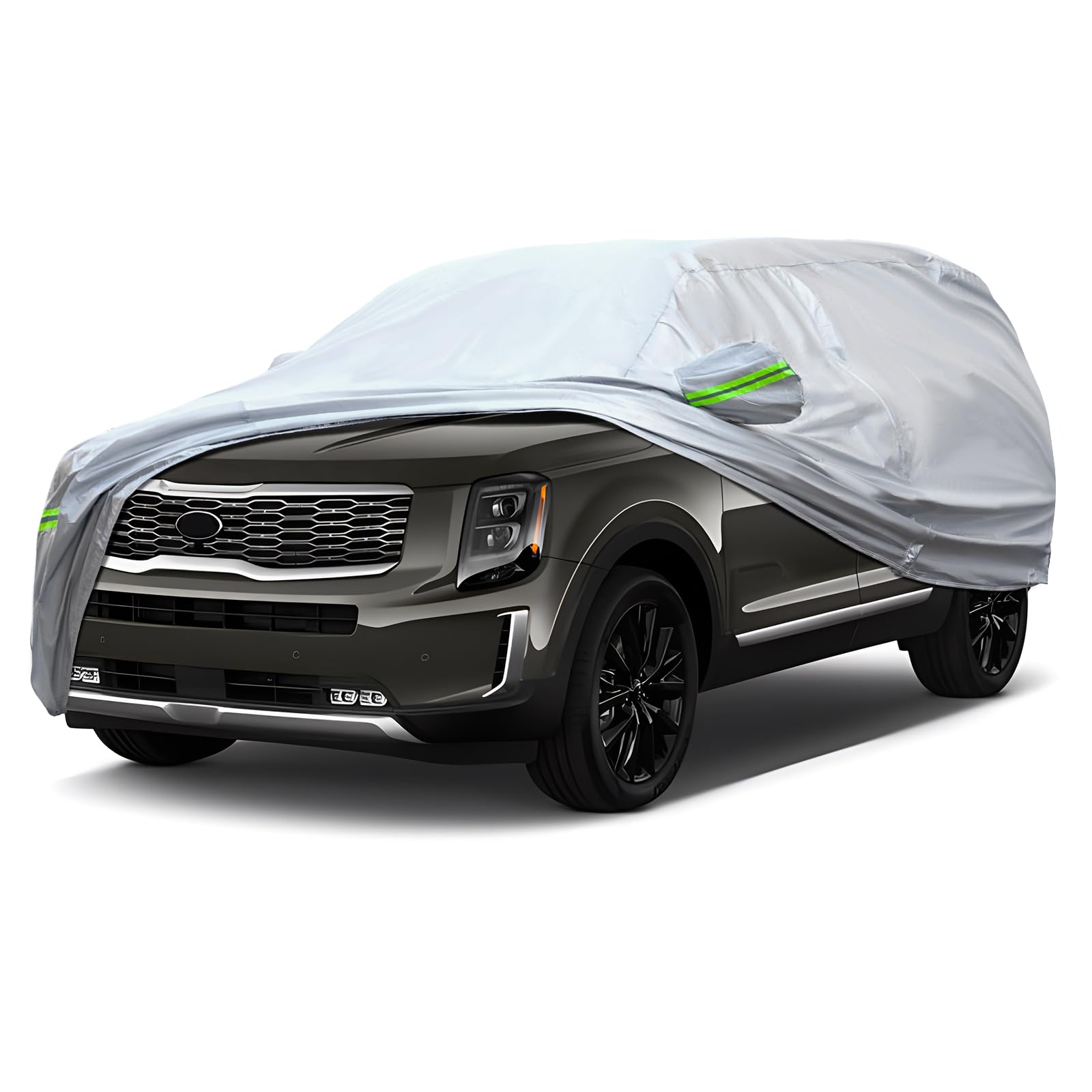 QUYDDC Full Car Cover Universal 6 Layers Outdoor Thicked All Weather Cover Sunshield Waterproof Snow Proof UV Proof
