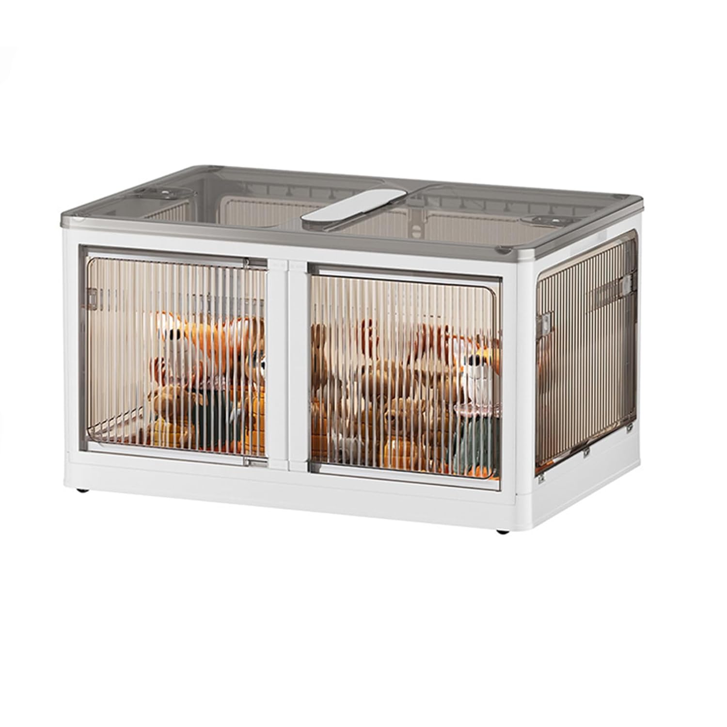 Plastic Storage Box with Lid Clear Storage Boxes with Lids and Wheels Stackable Folding Storage Boxes with Five