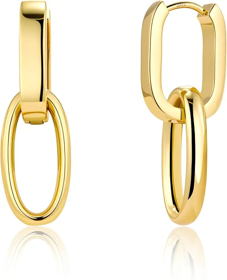 ALEXCRAFT Dangling Rectangular Double Earrings