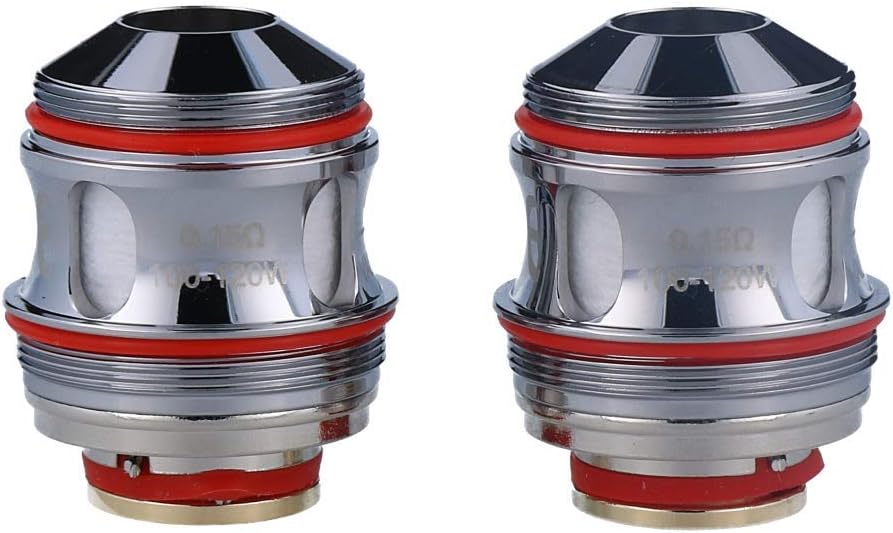 Uwell Valyrian 2 Replacememnt Coils, 0.15 ohm, Quad Builds, 100-120W, Threaded Coil Installation, Cotton Wicking System, Works With Uwell Valyrian 2 Sub-Ohm tank, Piack of 2, No Nicotine