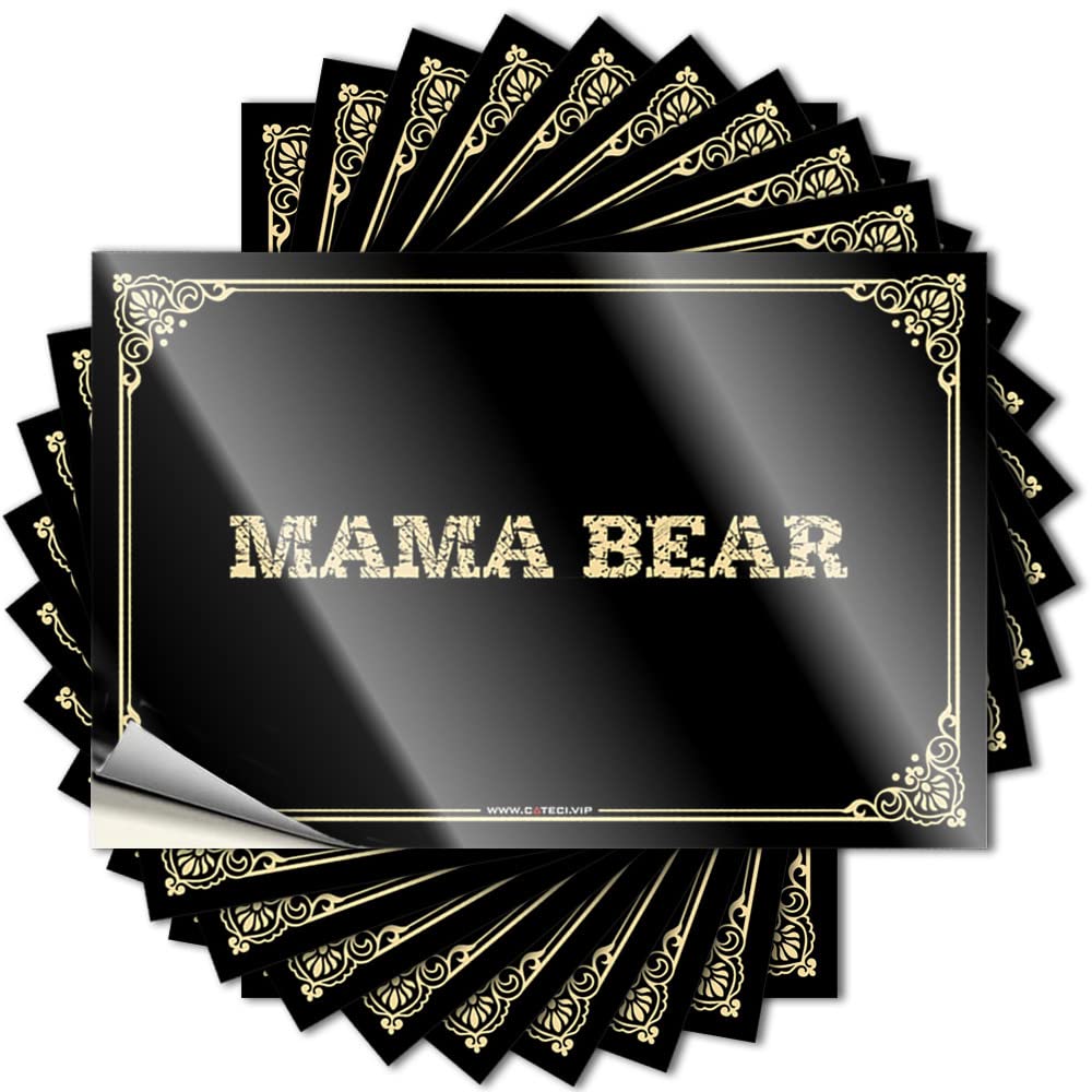 Funny Work Labels You Did It - Teacher Appreciation Bulk Mama Bear: Fade Resistant Peel and Stick Wall Decor