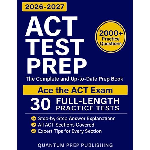 ACT Test Prep: The Complete and Fully Updated Prep Book to Ace the ACT Exam with Full-Length Practice Tests and Easy-to-Follow Explanations