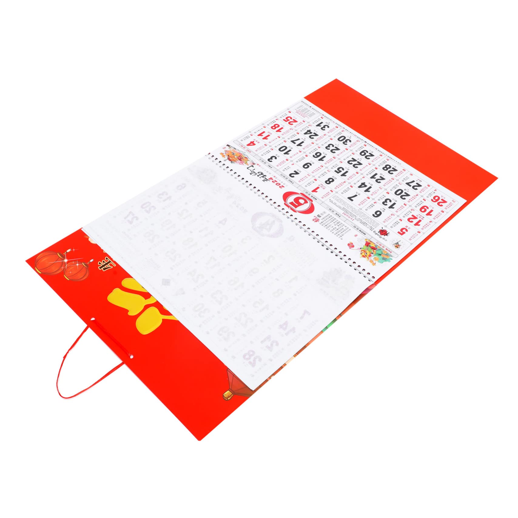 SEWACC 4stücke Hängender Wandkalender Traditioneller Monatskalender Mit Lunar-daten Für Zuhause Oder Büro Für Chinesischer Kultur