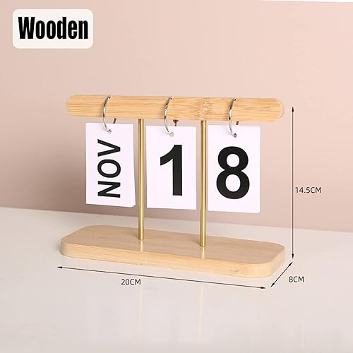 Miniatura 2 de Calendario diario perpetuo para escritorio, reutilizable, oficina, decoración de escritorio, accesorios para el hogar, accesorios de fotografía