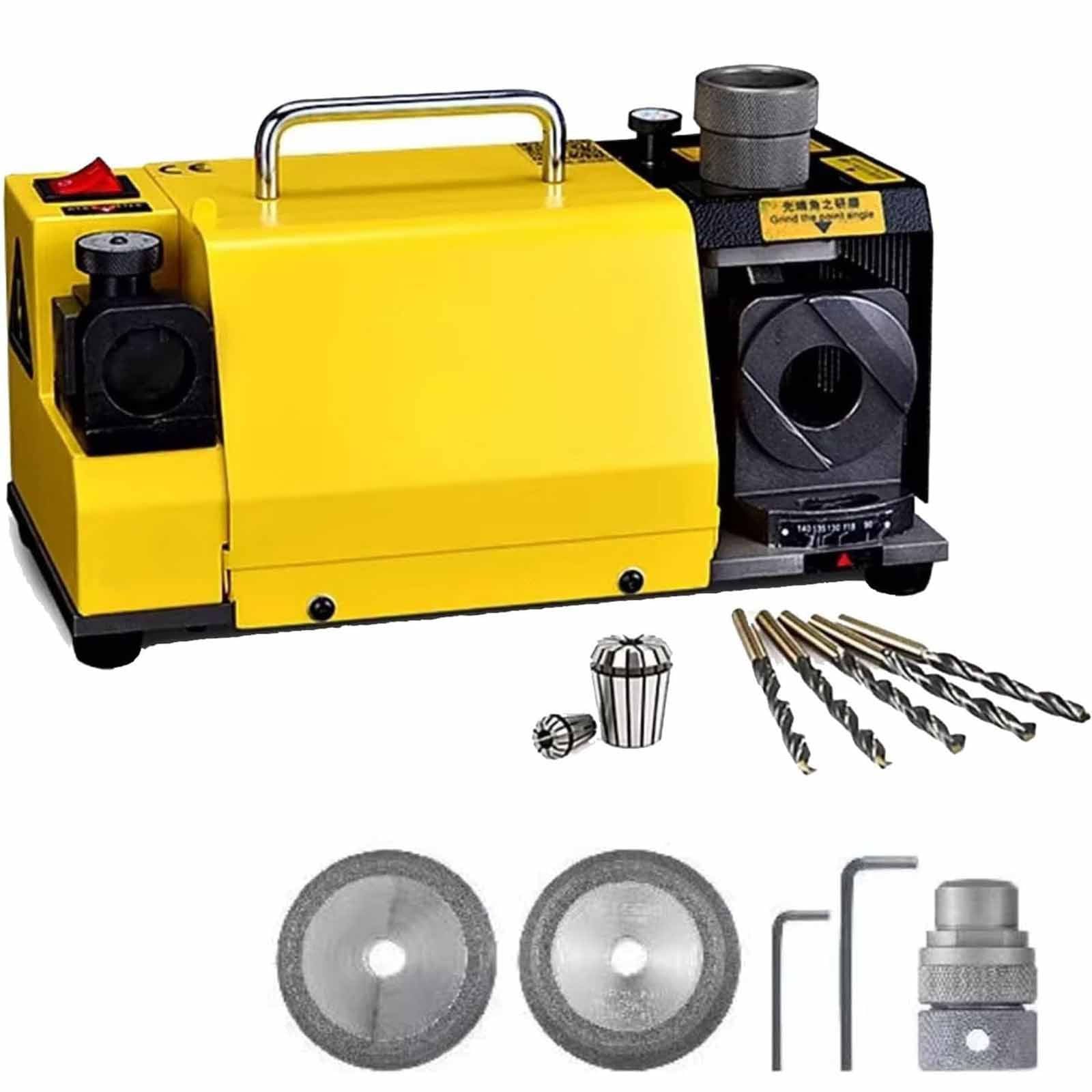 Affilatrice per punte trapano per acciaio ad alta velocità, muratura, carburo, cobalto e punte rivestite in TiN, con angoli regolabili 90° a 135°, affila punte trapano 3-13mm/3-15mm,Mr-13A