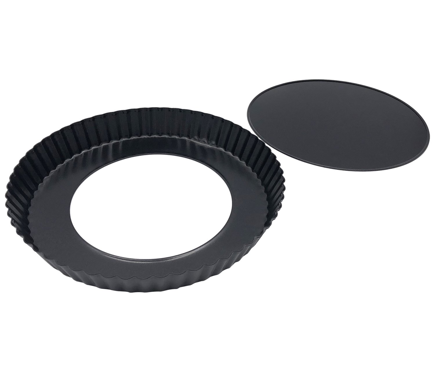 Tart and Quiche Pan,9 inch Bakeware Nonstick & Quick Release Coating Loose Bottom Quiche Tart Pan, Tart Pie Pan, Round Tart Quiche Pan with Removable Base Christmas - Image 5