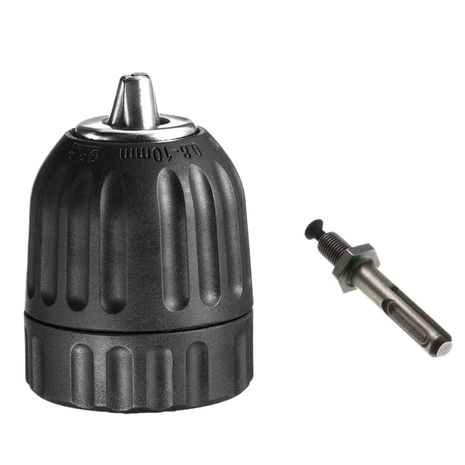Atxyaa Chuck And Sds-Plus Keyless Drill Chuck 0.8-10Mm 3/8-24Unf, Hex Shank/Sds-Plus/Square Quick Grip Adapter, For Drill Bit Screwdriver Tap&Socket(Chuck And Sds-Plus)