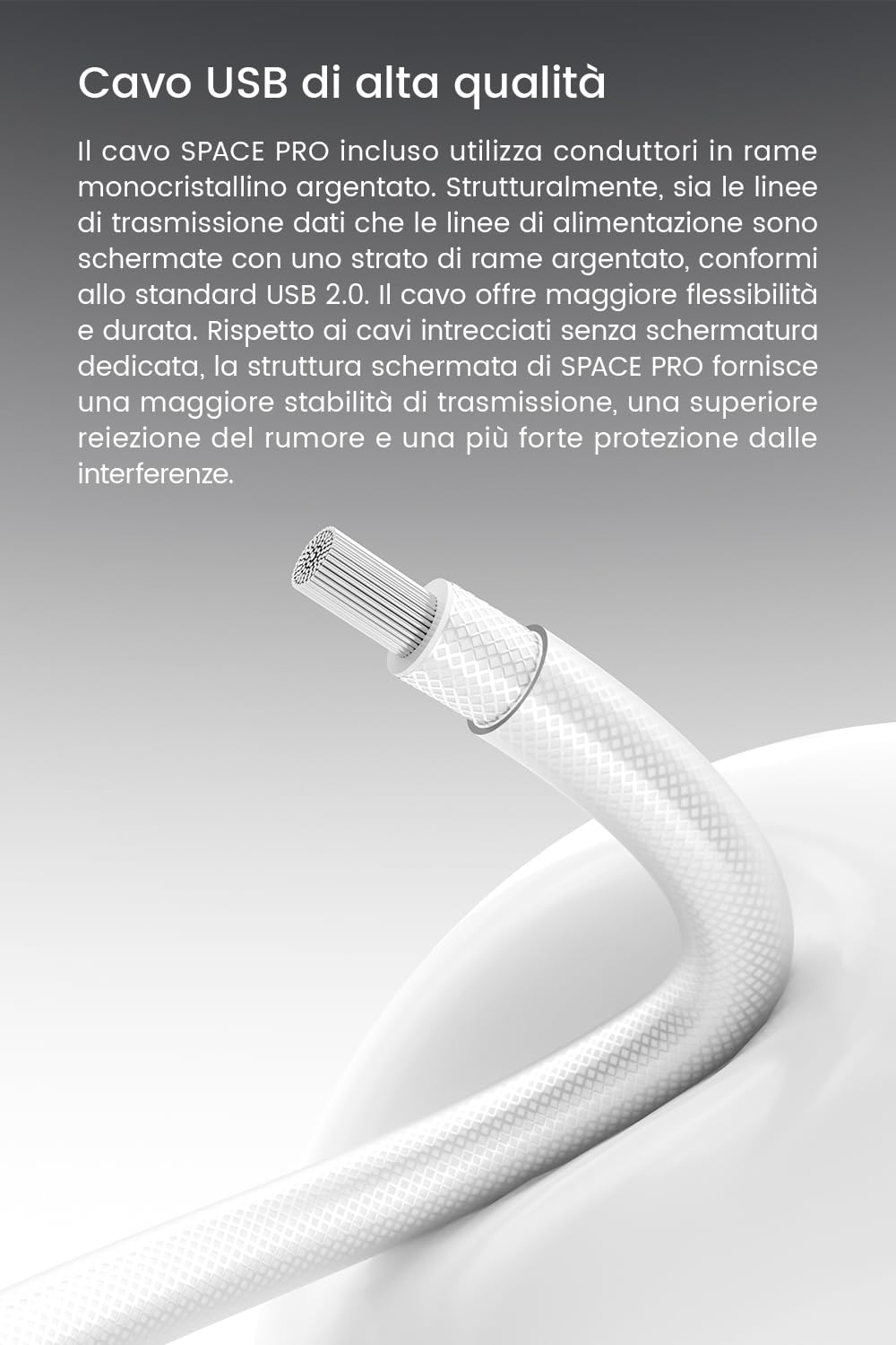 TANCHJIM SPACE PRO Amplificatore Cuffie, Doppio DAC CS43198, Amplificazione Indipendente, 618mW, Uscita 3.5/4.4mm, PCM768kHz DSD256, Gioco/Audio, Supporto Mic e Virtuale 5.1/7.1