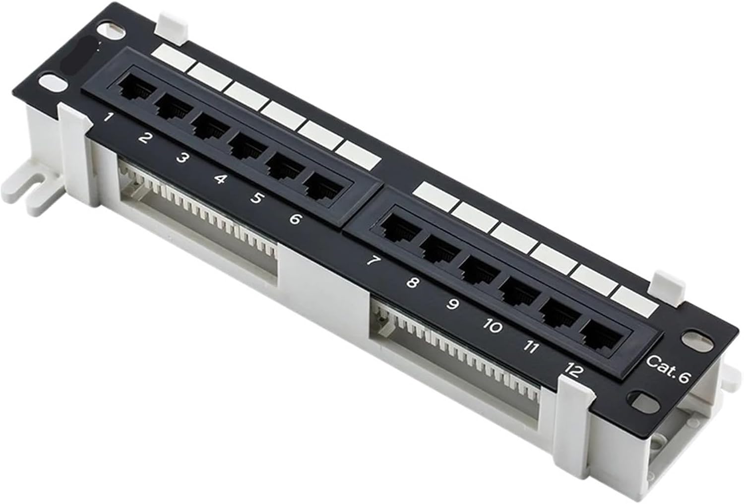 10-inch 12-port CAT6 modular patch panel