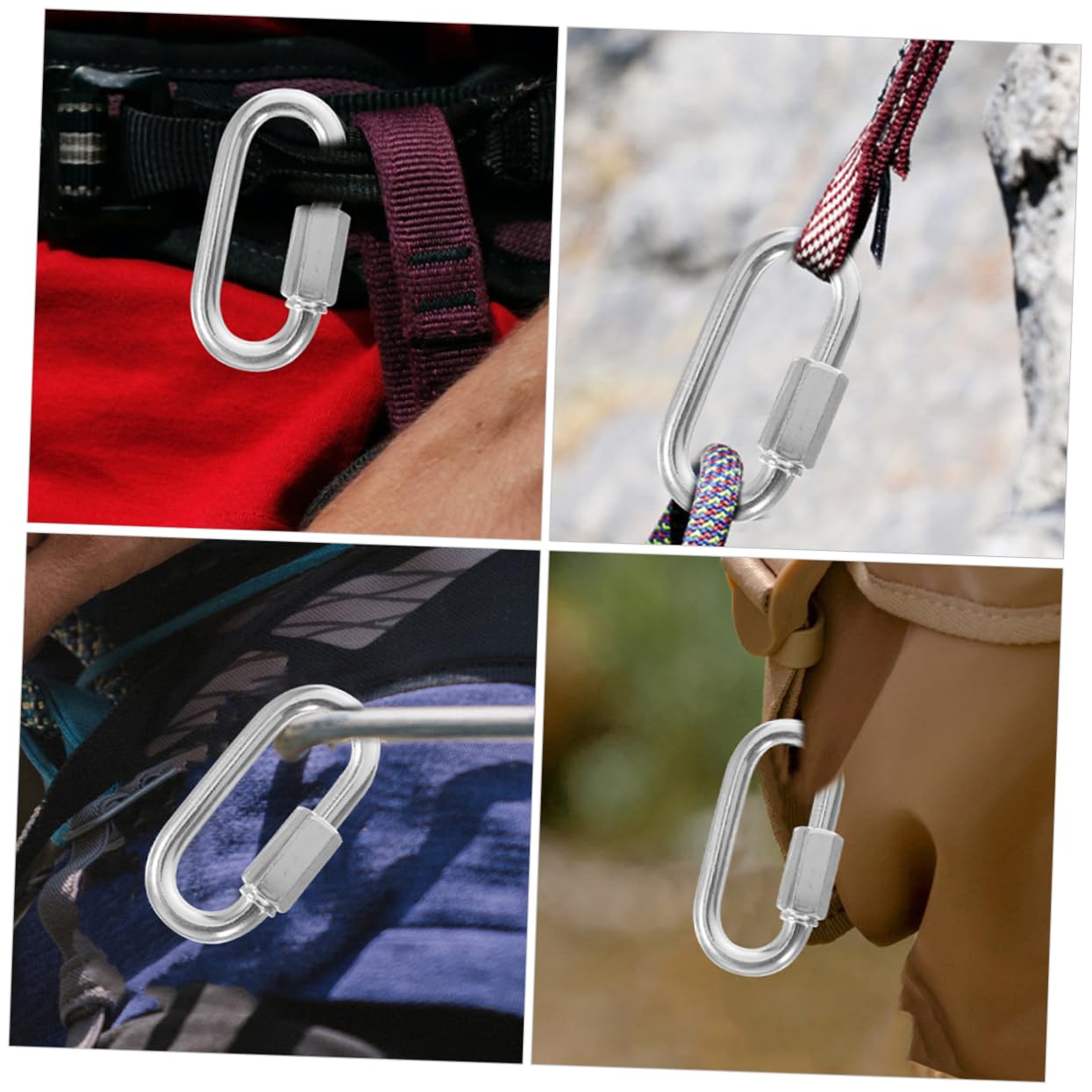 OSALADI 6pcs Carabiner Clips Portable Heavy-Duty Hooks for Outdoor Climbing Hiking Camping and Fishing Durable Wear-Resistant Safety Buckles for Everyday Use
