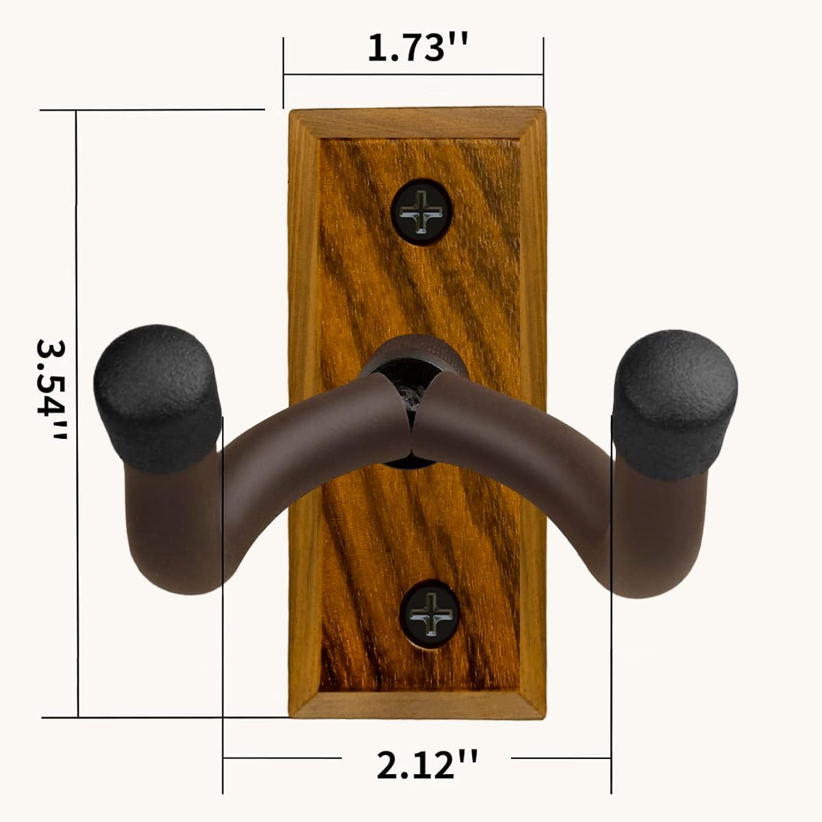 MUSO Colgador de pared para guitarra, colgador de madera natural, gancho de soporte para guitarra, se adapta a guitarra acústica, clásica, bajo eléctrico, violonchelo, violín, banjo, mandolina, cebra