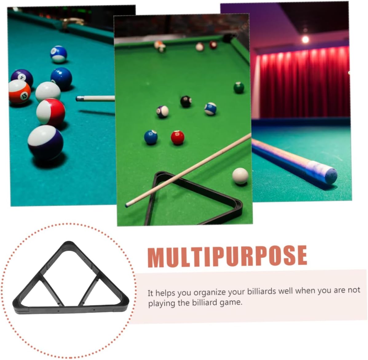 Plastic Billiards Rack Triangle Pool Ball Rack Ball Holder Snooker Tripod for Pool Tables