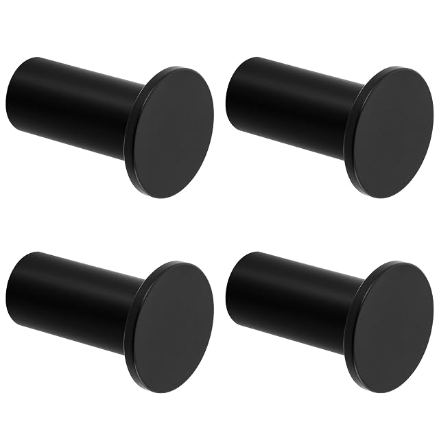 SAYAYO Black Towel Hooks for Bathrooms Heavy Duty Wall Hooks for Hanging Modern Coat Hook Robe Hook SUS