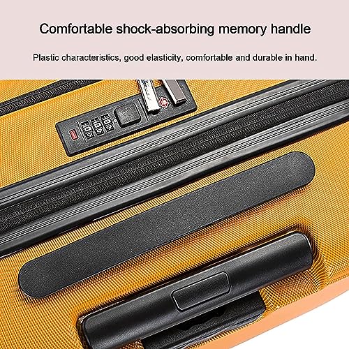 Travel Suitcase Business Travel Boarding Case Scratch Proof Hardside Luggage Student Luggage 16 Inch Password Box(Orange)4