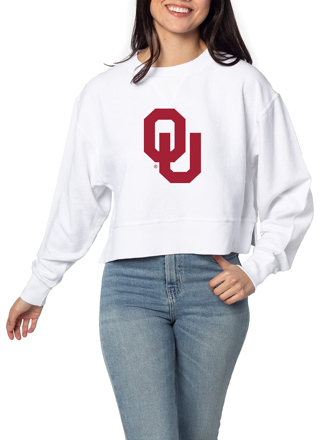 chicka-d NCAA womens Corded Boxy Pullover