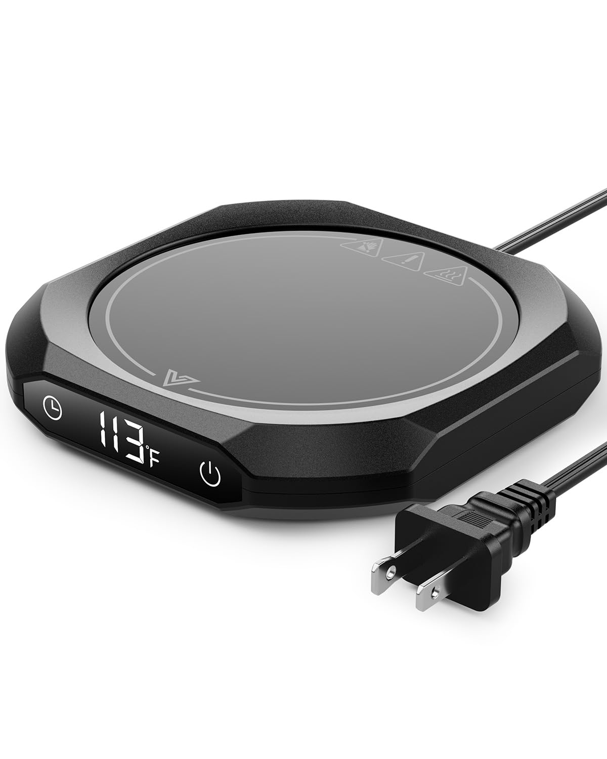 Coffee Mug Warmer, Coffee Warmer for Desk with 1-12Hrs Auto Shut Off, 3 Temperature Setting Smart Cup Warmer, Candle Warmer Plate, Gifts for Women and Men (Black)