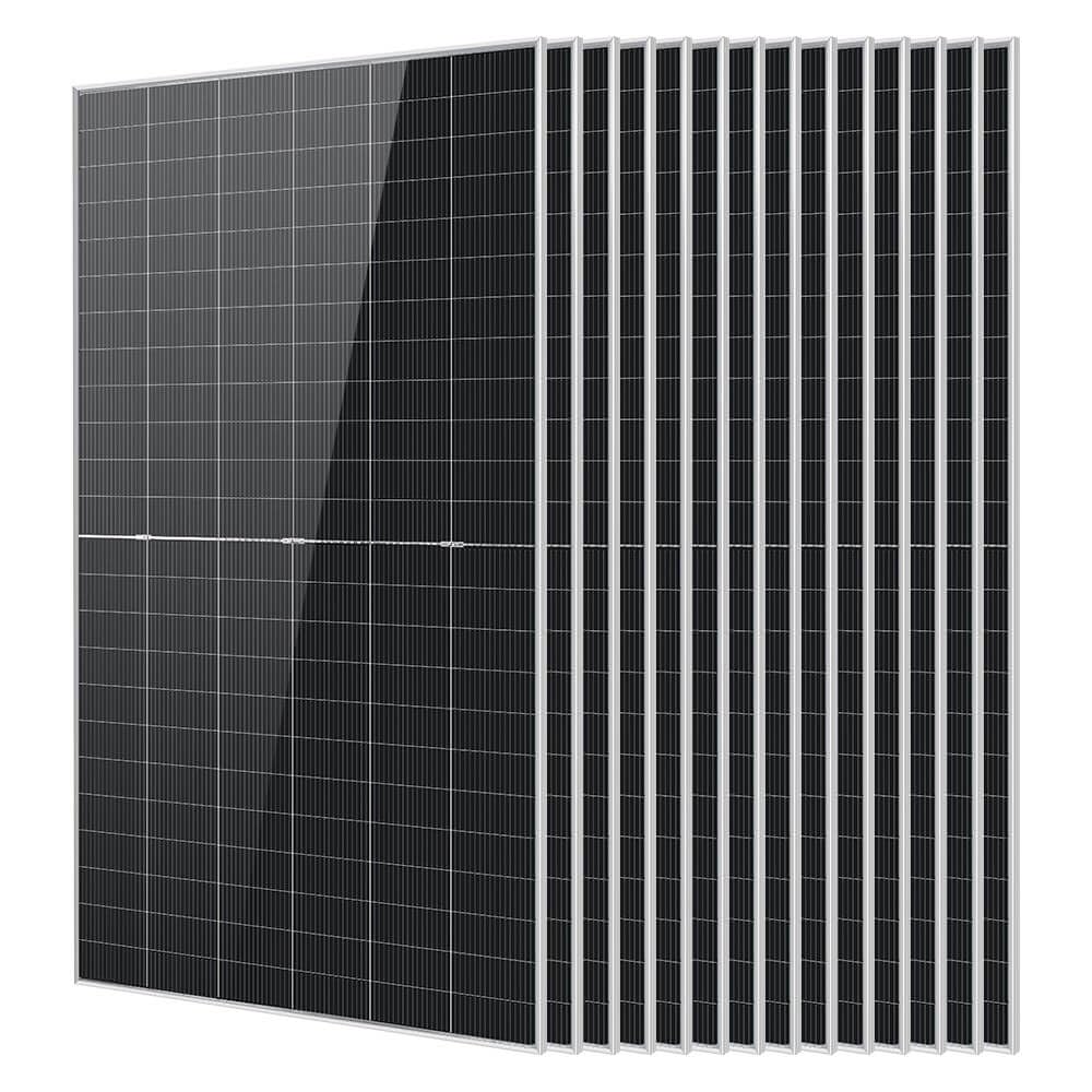 SUNGOLDPOWER 590W Bifacial Solar Panel 14PCS,N-Type 16BB,High Efficiecy Up to 30% Extra Power,Vmp 44.4V/PCS,for 24V/48Vdc Home Backup,Energy Storage,