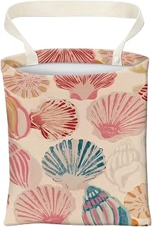 Car Trash Can, Cute Car Trash Bag, Hanging Car Organizer and Storage Bag, Trash Bin for Car Accessories, Vehicle, Travelling, Camping Cute Colorful Conch