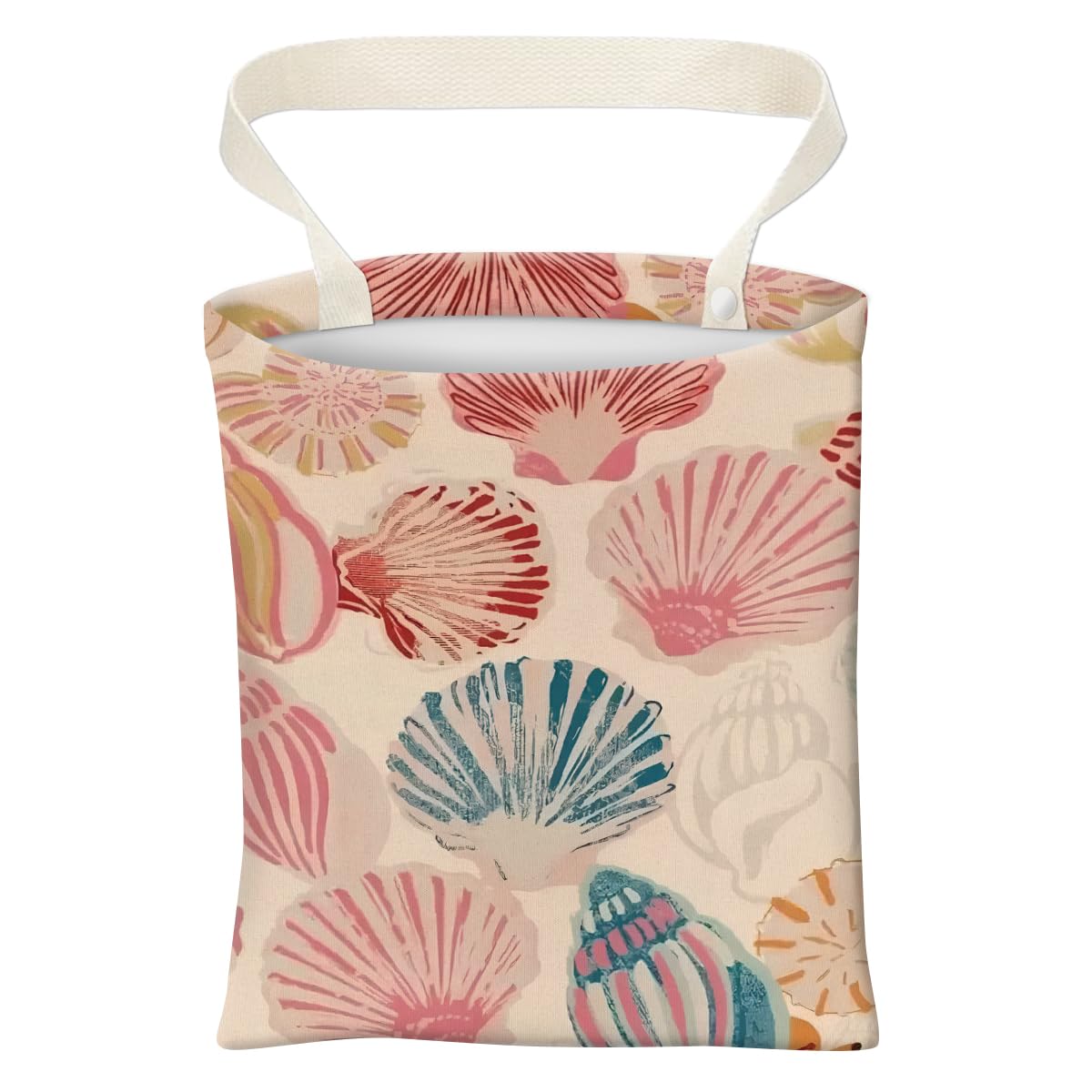 Car Trash Can, Cute Car Trash Bag, Hanging Car Organizer and Storage Bag, Trash Bin for Car Accessories, Vehicle, Travelling, Camping Cute Colorful Conch