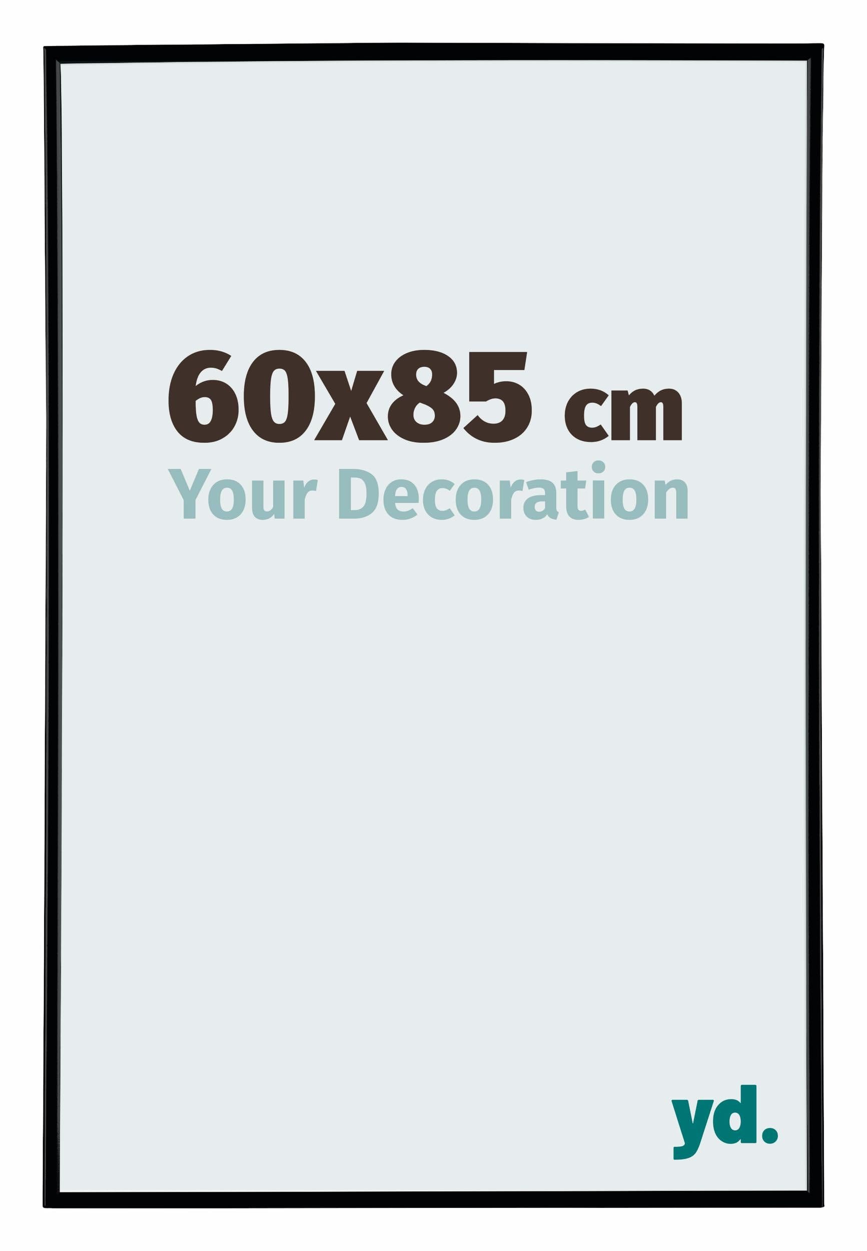 Your Decoration - Bilderrahmen 60x85 cm - Schwarz Matt - Bilderrahmen aus Kunststoff mit Acrylglas - Antireflex - 60x85 Rahmen - Evry