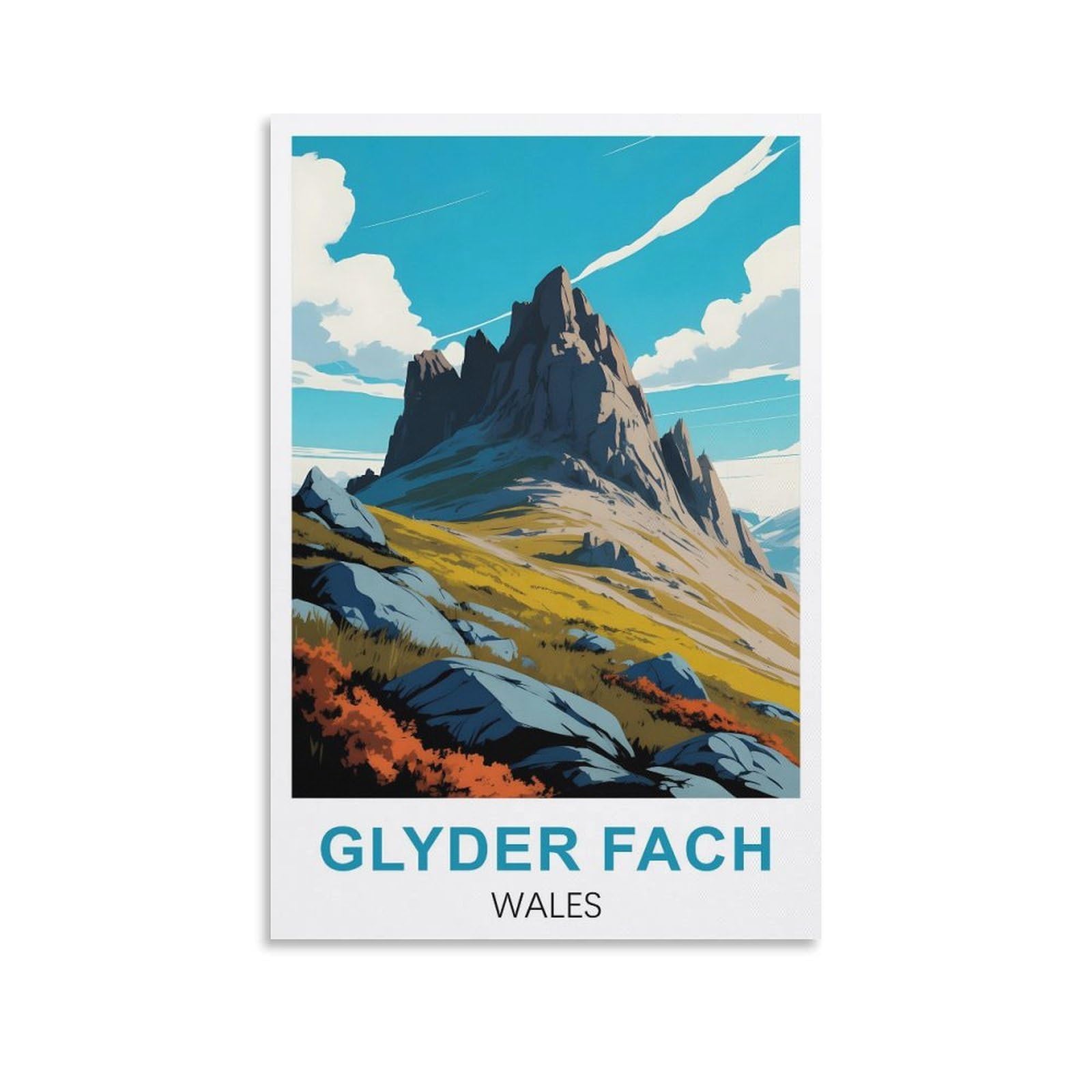 EZMLFA 5D Diamond Painting Kits for Adults,Glyder Fach Wales,for Adults Beginners of All Ages, Round Full Drill Arts and Crafts Gems Home Wall Decor 30x40cm