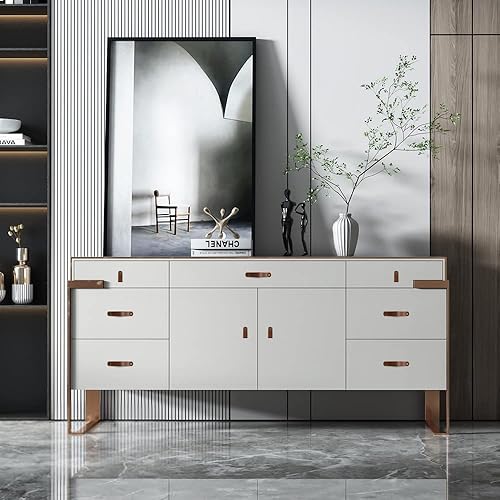 Miniatura 5 de Tiradores de cuero para cajones, 6 tiradores de tocador de 4.7 pulgadas, tiradores suaves de tocador para habitación, cocina, baño, soportes de