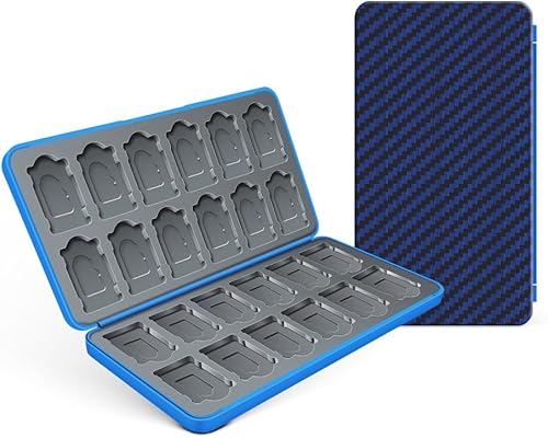 AceGamer Funda de juego para interruptor, 24 fundas de juegos y 24 tarjetas micro SD, funda portátil para tarjetas de juego, accesorios de regalo