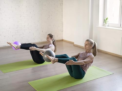 Miniatura 3 de CIZEBO Small Exercise Ball for Between Knees, 6 inch Pilates Ball with Pump, 6 in Core Ball for Class, 6" Physical Therapy Ball, Mini Barre Ball