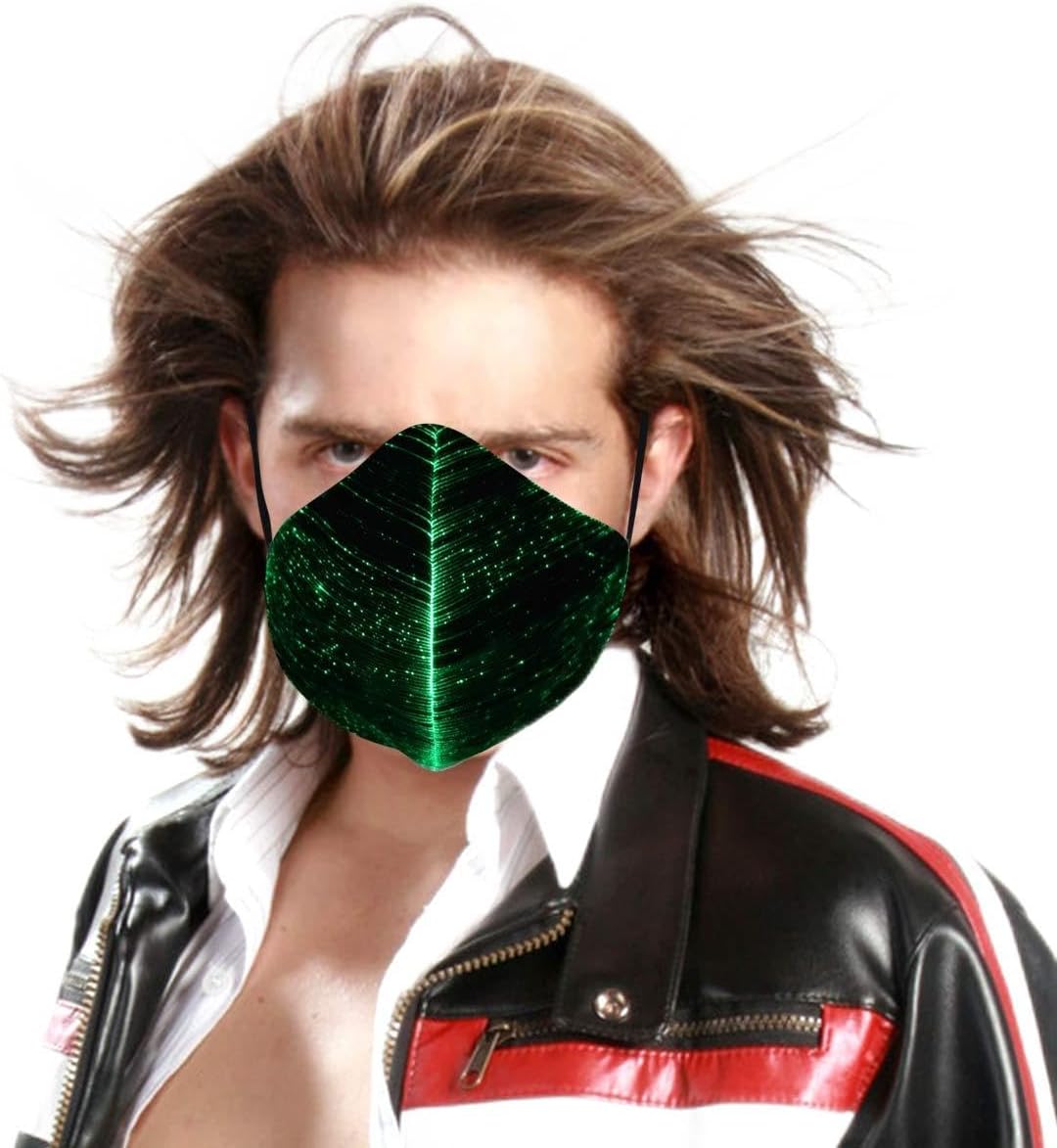 LED Light up Face Mask 7 Color Lights USB Rechargeable Glowing Luminous Mask for Party Festival Masquerade Costumes LED Light up Face Mask 7 Color Lights USB Rechargeable Glowing Luminous Mask for Party Festival Masquerade Costumes